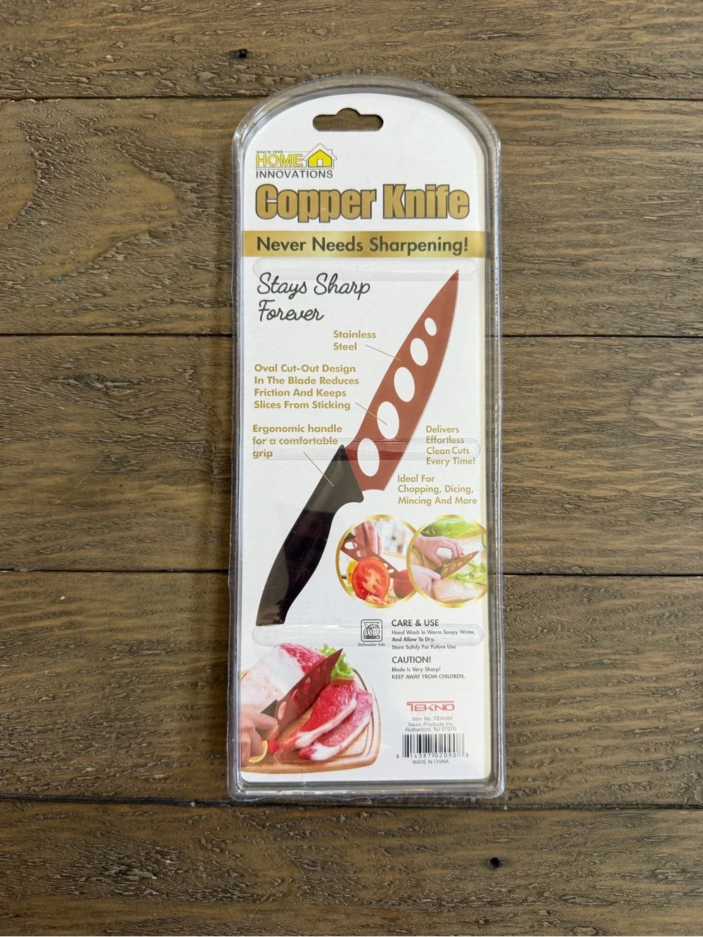 Copper Knife - Brown Blade, Black Handle